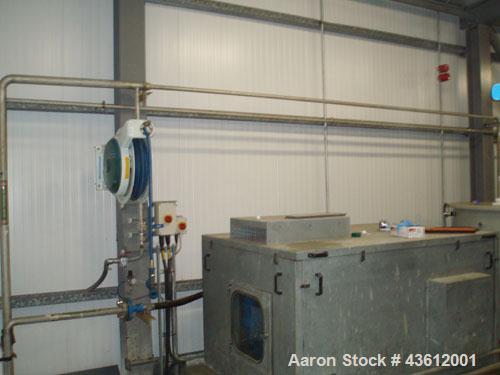 Used Sidebar Filox 74 Chamber Filter Press, skid mounted.  3.3' x 3.3' (1000 x 1000 mm) plastic plates.  Maximum feed / filter pressure 232 psi (16 bar).  Filter area approximately 1292 square feet. ...