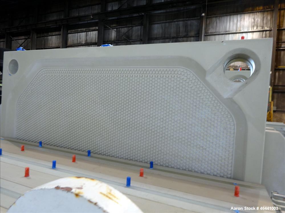 Used Hoesch 48" Side Bar Filter Press, Model A-48-202.2-D-2-PP-D60-D. (10) 48" x 48" polypropylene membrane plates. Approximate filter area 252.5 square feet filter area, approximate 19.9 cubic feet ...
