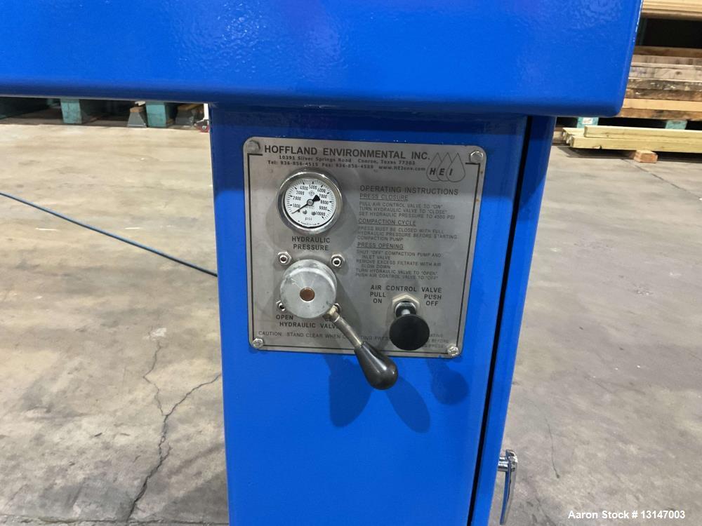 Used Hoffland 25 Cu Ft Air/Hydraulic Filter Press | 50 Plate 800mm Dewatering System