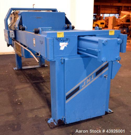 Used JWI J Press Filter Press, Model 1000N32-12/30-10/25SYLS. (12) 39.3” x 39.3” x 1/2'' recess polypropylene plates, (1) head, (1) tail plate. Approximately 206 square feet filter area, 10 cubic fee...
