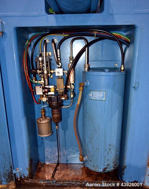 Used JWI J Press Filter Press, Model 1000N32-12/30-10/25SYLS. (12) 39.3” x 39.3” x 1/2'' recess polypropylene plates, (1) head, (1) tail plate. Approximately 206 square feet filter area, 10 cubic fee...