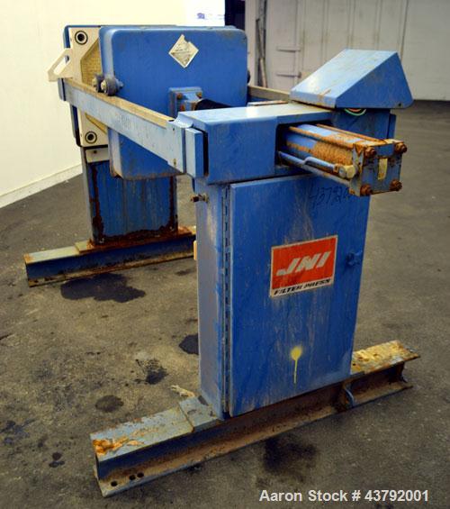 Used- JWI "J" Press Filter Press, Model 630G32-13-4DA. Requires polyproplene plates, includes (1) tail plate. 100 Psi maximu...