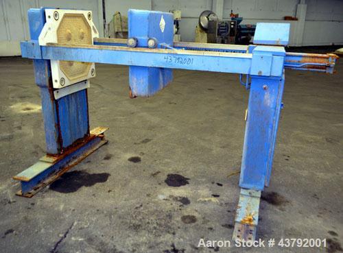 Used- JWI "J" Press Filter Press, Model 630G32-13-4DA. Requires polyproplene plates, includes (1) tail plate. 100 Psi maximu...