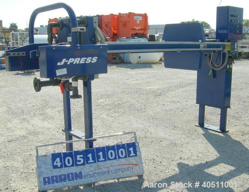 Used JWI J Press Filter Press, Model 630G32-29-8SYLW. (29) 25" x 25" x 2 1/2" thick x 1/2" recess polypropylene plates, (1) head, (1) tail plate. Approximately 121.53 square feet filter area, 10.13 c...
