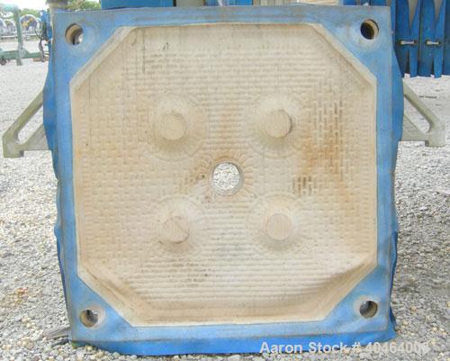 Used JWI Filter Press, Model 800G2-23-11.5DA.  (24) 31 1/2" x 31 1/2" (800 mm x 800 mm) polypropylene plates, approximate 1" cake.  Approximate 125.22 square feet filter area, 10.44 cubic feet capaci...