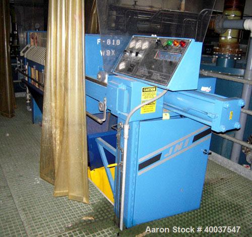 USED: JWI filter press, model 800G32-16/24-8/12DA. (18) 31 1/2" X 31 1/2" X 1/2" recess polypropylene plates.Approximate fil...