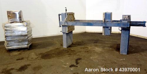 Used JWI Filter Press, Model 800G32-16-8DA.  (17) 31-1/2” x 31-1/2” (800 mm x 800 mm) polypropylene plates, approximate ½” recess, (1) head, (1) tail plate.  Approximately 93 square feet filter area,...
