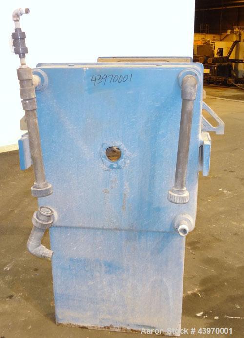 Used JWI Filter Press, Model 800G32-16-8DA.  (17) 31-1/2” x 31-1/2” (800 mm x 800 mm) polypropylene plates, approximate ½” recess, (1) head, (1) tail plate.  Approximately 93 square feet filter area,...