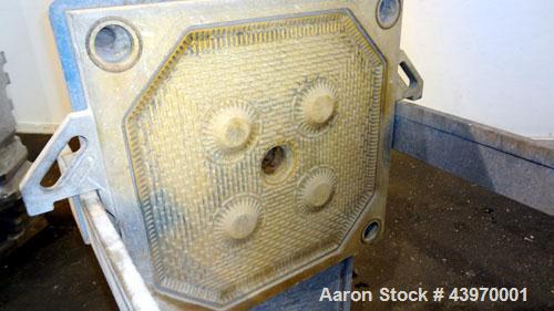 Used JWI Filter Press, Model 800G32-16-8DA.  (17) 31-1/2” x 31-1/2” (800 mm x 800 mm) polypropylene plates, approximate ½” recess, (1) head, (1) tail plate.  Approximately 93 square feet filter area,...