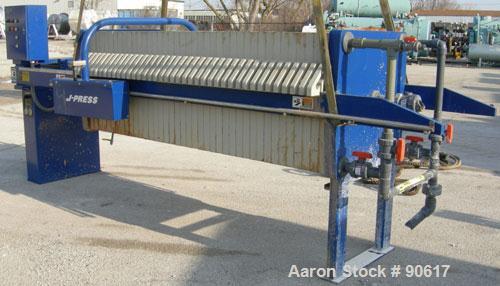 USED: US Filter filter press, model 800G32-39-20SYLW.  (40) 800 mm x 800 mm polypropylene plates. Approximate filter area 415 square feet, approximate 20 cubic feet cake capacity. Maximum inlet feed ...