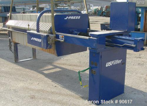 USED: US Filter filter press, model 800G32-39-20SYLW.  (40) 800 mm x 800 mm polypropylene plates. Approximate filter area 415 square feet, approximate 20 cubic feet cake capacity. Maximum inlet feed ...
