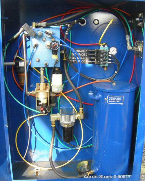 USED: US Filter filter press, model 800G32-39-20SYLW.  (40) 800 mm x 800 mm polypropylene plates. Approximate filter area 415 square feet, approximate 20 cubic feet cake capacity. Maximum inlet feed ...