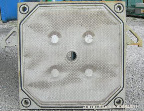 Used- JWI filter press, model 800G32-23-11/5DA.  (24) 31 1/2" x 31 1/2" (800 mm x 800 mm) polypropylene plates, approximate ...