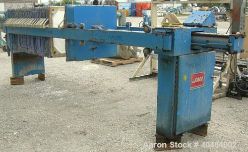 Used JWI Filter Press, Model 800G32-30/50-15/25DA.(31) 31 1/2" x 31 1/2" (800 mm x 800 mm) polypropylene plates, approximate 1" cake.Approximate 163.33 square feet filter area, 13.61 cubic feet capac...
