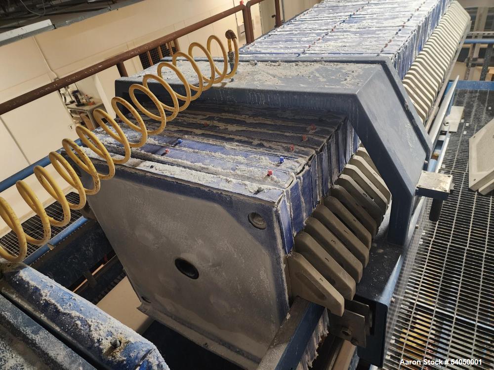 Filter Press, Manufactured by JWI, 25 sqft. Polypropylene Plates.