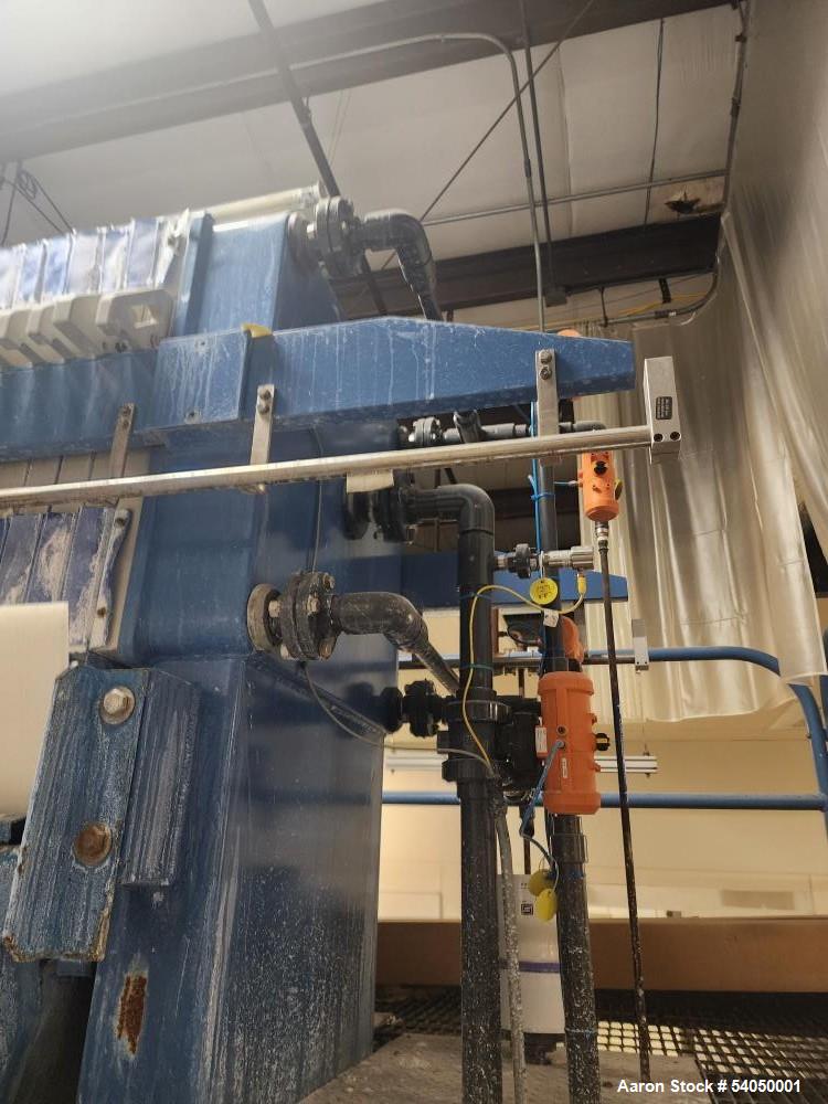 Filter Press, Manufactured by JWI, 25 sqft. Polypropylene Plates.