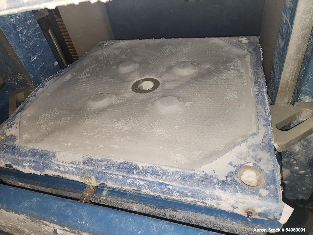 Filter Press, Manufactured by JWI, 25 sqft. Polypropylene Plates.