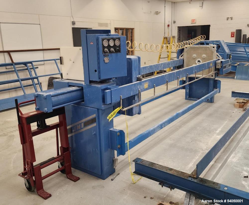 Filter Press, Manufactured by JWI, 25 sqft. Polypropylene Plates.