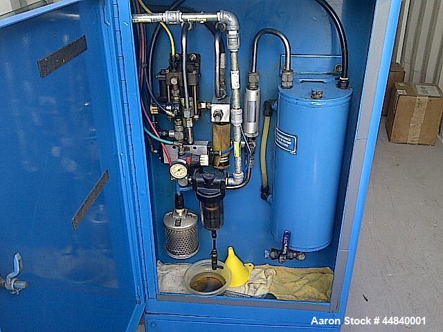Used JWI Filter Press, Model J Press, 630G32-14-4DYLS, (14) polypropylene recess plates. Caulked and gasketed. Approx. 5 ft3 cake capacity, Approx. 56 ft2 of filtration area.