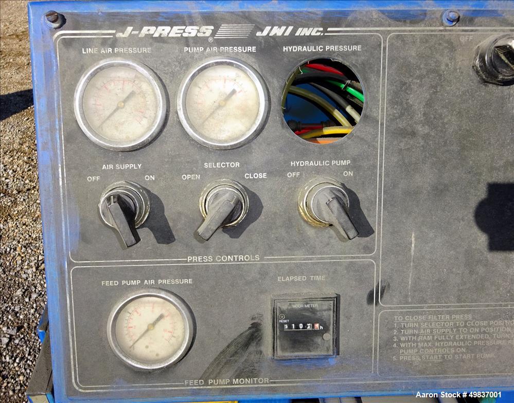 Used JWI J Press Filter Press, Model 630G32-24-7DA