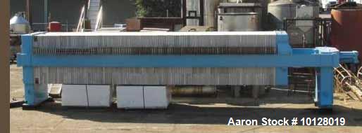 Used- JWI Recessed Plate Filter Press, Model 1450 mm