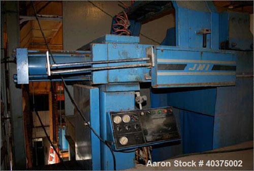 Used JWI filter press, 75 cubic feet, 1200G32-62-755A, 3506. Max filtration pressure 100 psi, hydraulic closing pressure 2800 psi. Contains new filter cloths.