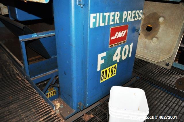 Used JWI Filter Press Plate / Frame. Polypropylene (28) Plates 36'' x 36'' Includes JWI Conveyor & Sludge Dryer..