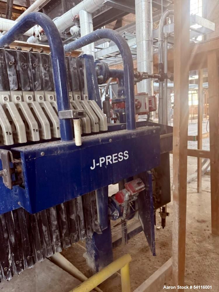 Used JWI / Evoqua Filter Press, Model J. Polyprop Plates. Pressure tested to 4900 psi.  S/n K1706960001C.