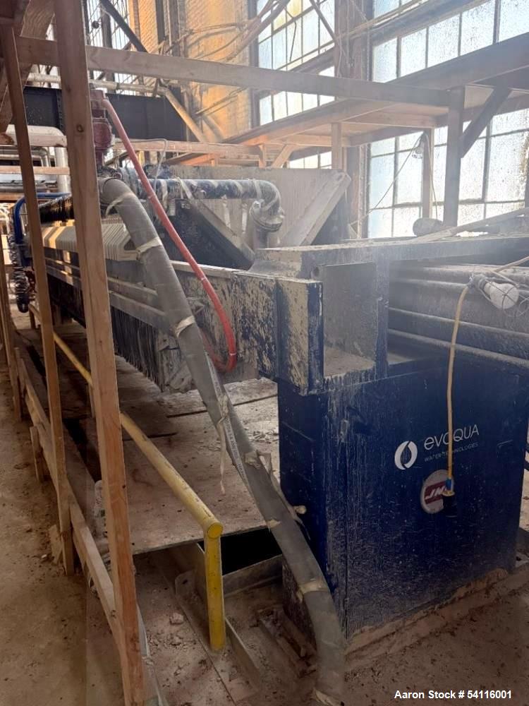 Used JWI / Evoqua Filter Press, Model J. Polyprop Plates. Pressure tested to 4900 psi.  S/n K1706960001C.