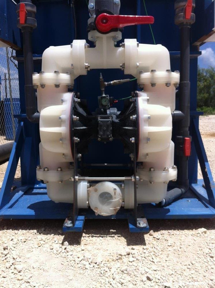 Unused- MetChem 30 Cubic Foot Hydraulic 1200 MM Filter Press. 25 gasket plates, fully automated, dumpsters included. Mfg. 2012.