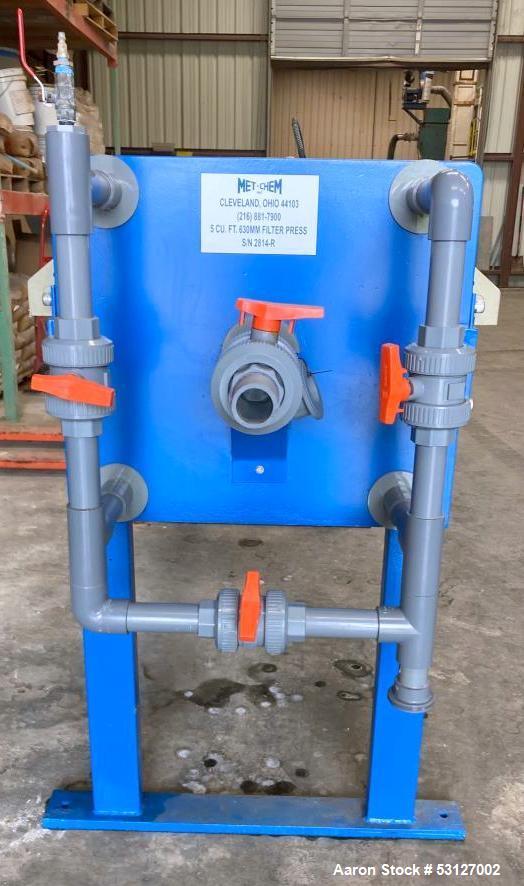 Used Met-Chem 5 Cubic Foot 630mm Filter Press