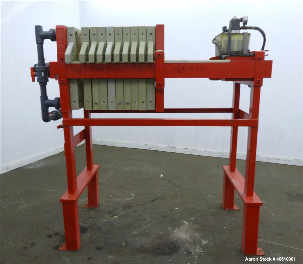 Used Met-Chem Filter press, 630 mm polypropylene plates.