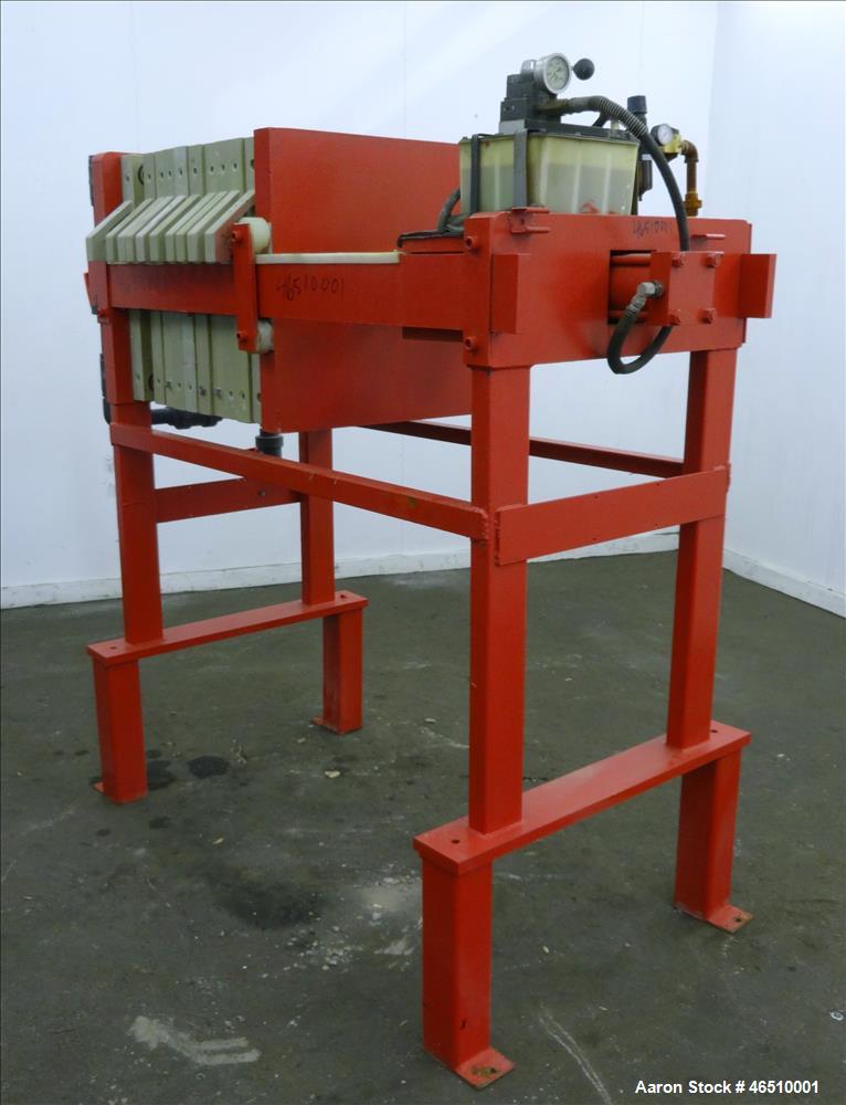 Used Met-Chem Filter press, 630 mm polypropylene plates.