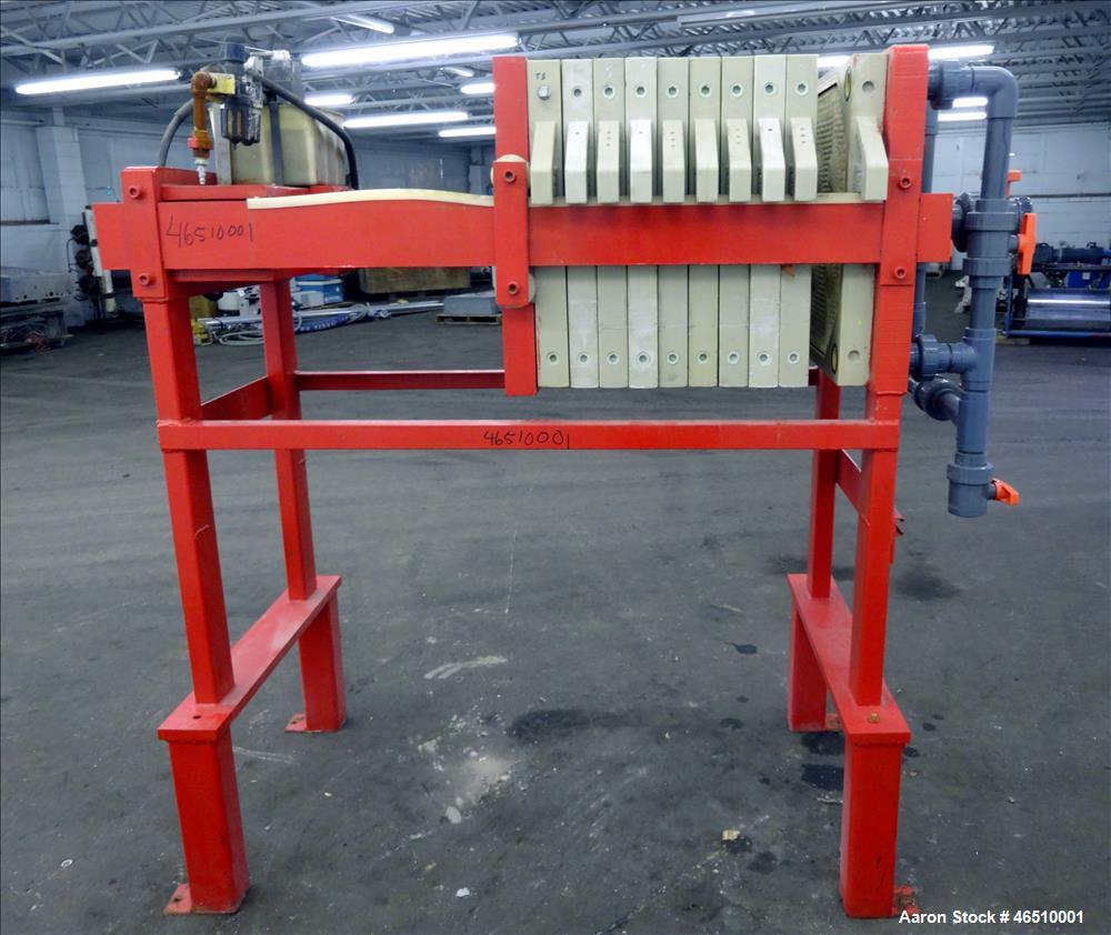 Used Met-Chem Filter press, 630 mm polypropylene plates.