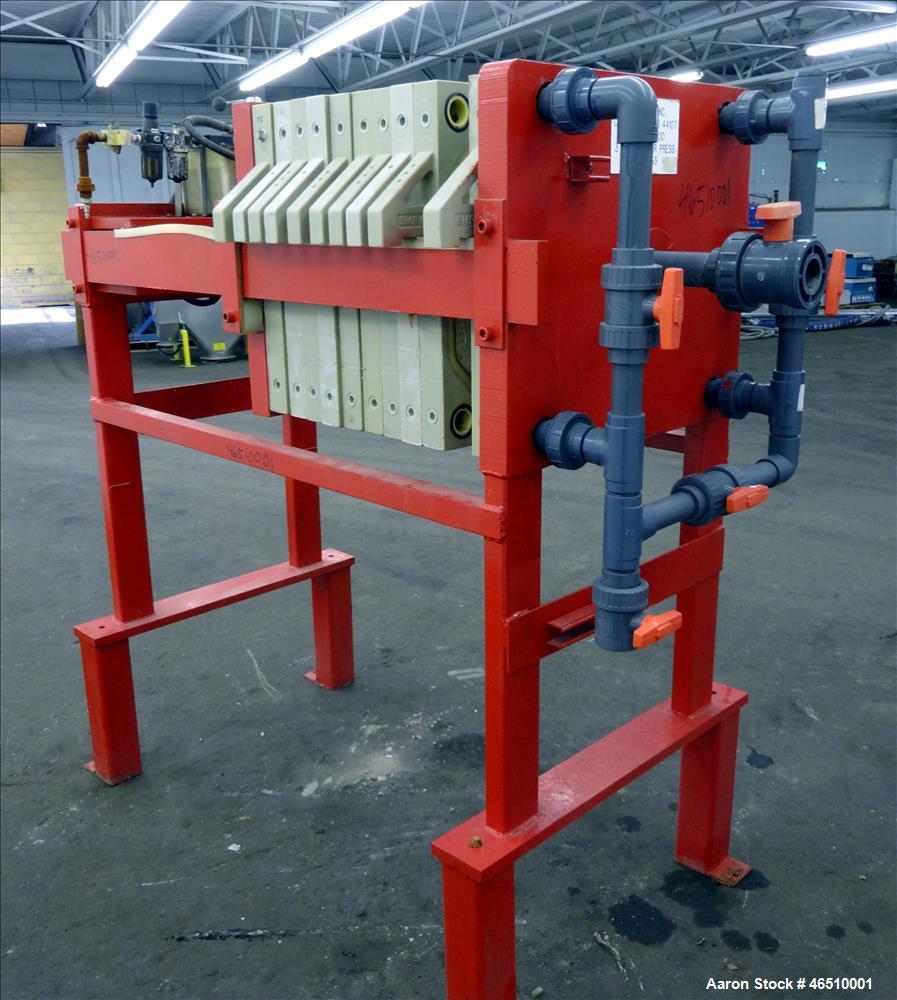 Used Met-Chem Filter press, 630 mm polypropylene plates.