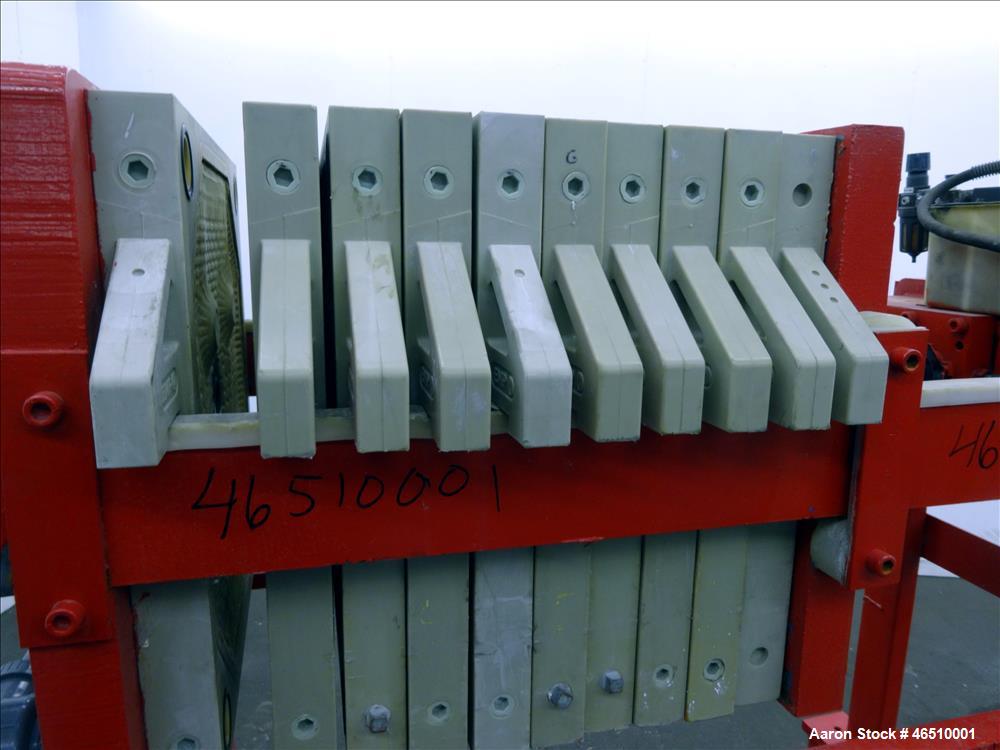 Used Met-Chem Filter press, 630 mm polypropylene plates.