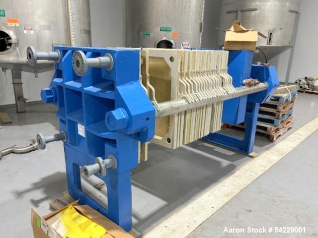 Used Met-Chem Filter Press | 19 Cu. Ft. Capacity | (35) 800mm Plates | 2” Cake | Auto Hydraulic Closure | Corner Feed | Refurbished 2024