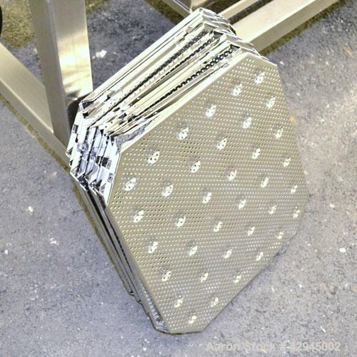 Used Plate & Frame Filter Press. (16) 15" x 15", 316 stainless steel plates, 2-7/8’’ thick, (14) 316 stainless steel frames 5/8’’ thick. Approximate filter area 50 square feet filter area, approximat...