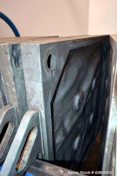 Used Parkson Lanco Environmental Products Filter Press, Model AFP-800-100. (21) Approximately 31-3/8" X 31-3/8" polypropylene plates, (1) head, (1) tail. Filter area approximate 28-1/2" x 28-1/2" x 1...