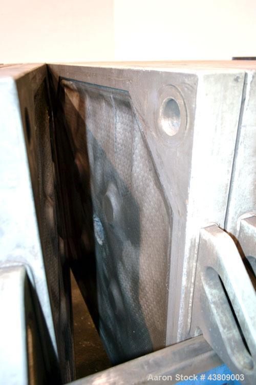 Used Parkson Lanco Environmental Products Filter Press, Model AFP-800-100. (21) Approximately 31-3/8" X 31-3/8" polypropylene plates, (1) head, (1) tail. Filter area approximate 28-1/2" x 28-1/2" x 1...