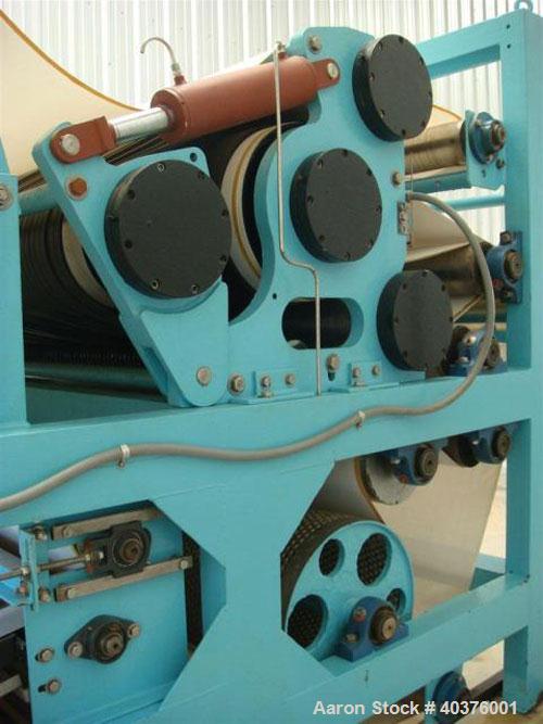 Used Parkson 2 meter belt filter press. Includes Moyno pump, Goulds pump, (1) new stainless steel control panel, (1) new control cabinet with Allen Bradley PLC, tank with new agitator, new polymer fe...