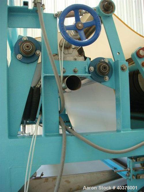 Used Parkson 2 meter belt filter press. Includes Moyno pump, Goulds pump, (1) new stainless steel control panel, (1) new control cabinet with Allen Bradley PLC, tank with new agitator, new polymer fe...