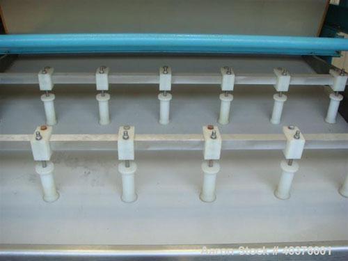 Used Parkson 2 meter belt filter press. Includes Moyno pump, Goulds pump, (1) new stainless steel control panel, (1) new control cabinet with Allen Bradley PLC, tank with new agitator, new polymer fe...