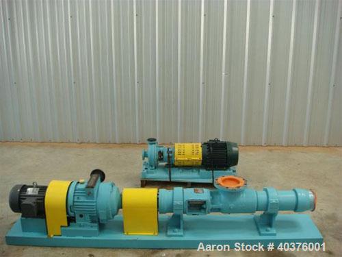 Used Parkson 2 meter belt filter press. Includes Moyno pump, Goulds pump, (1) new stainless steel control panel, (1) new control cabinet with Allen Bradley PLC, tank with new agitator, new polymer fe...