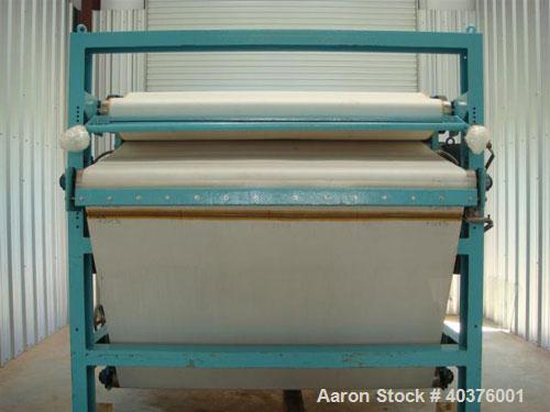 Used Parkson 2 meter belt filter press. Includes Moyno pump, Goulds pump, (1) new stainless steel control panel, (1) new control cabinet with Allen Bradley PLC, tank with new agitator, new polymer fe...