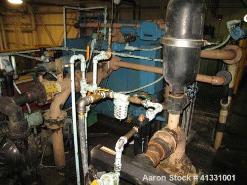 Used Perrin 1000 mm Filter Press. Press consists of 45 polypropylene filter plates. Top center feed, 4 corner discharge. 1-3/16" cake thickness. Approximately 40 cubic foot cake capacity. Approximate...