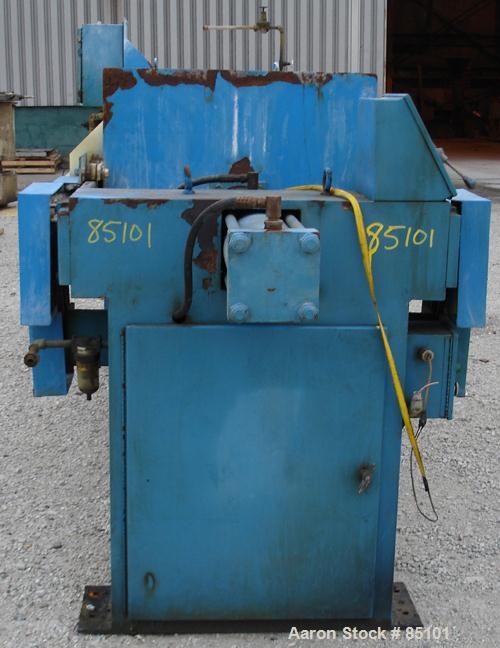 USED: Quantum Technologies filter press, carbon steel frame. (43) 39" x 39" polypropylene plates, approximately 477 square feet filter area, approximately 51.6 cubic feet cake capacity, approximately...
