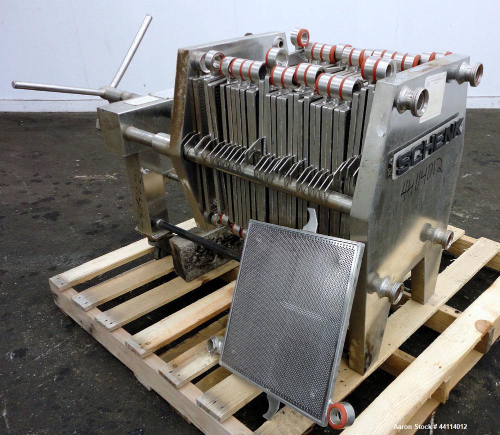 Used Stainless Steel Schenk Polishing Press, Model F2