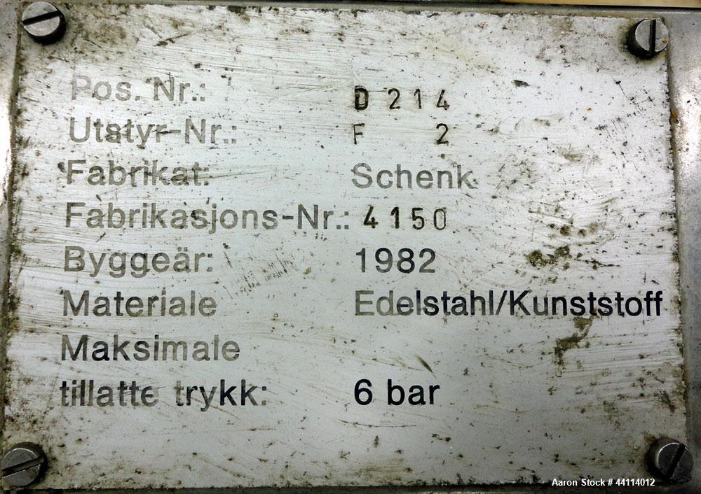 Used Stainless Steel Schenk Polishing Press, Model F2