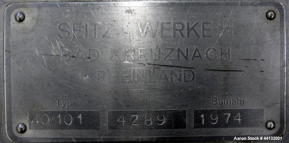 Used Seitz Filter Press, Type 40-101
